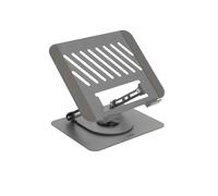 Tooq ph-dafne-g soporte de sobremesa para portatil - de 11” a 17” - acero - rotacion 360 - plegable y portatil - estable y antideslizante - ajustable - color gris oscuro