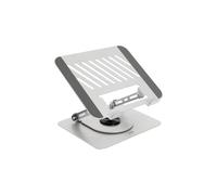 TOOQ PH-Dafne-S - Soporte Elevador con rotación 360° y Ajustable, para Dispositivos de 11”-17”, Color Plata