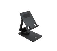 TOOQ PH-Hermes-Halley - Soporte de Sobremesa Ajustable para Móvil o Tablet de hasta 12,9”, Plegable, Rotación 360°, Color Negro