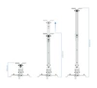 SOPORTE PROYECTOR TECHO TOOQ PJ2012T MX 20 KGS BLANCO