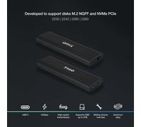 TooQ - Shura Caja externa para unidad de estado sólido (SSD) Negro M.2