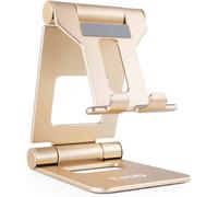 TooQ Soporte Ajustable para Smartphone/Tablet hasta 10" Oro