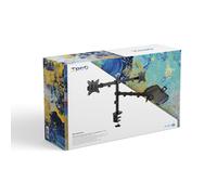 TooQ - Soporte de Mesa para 2 Pantallas 17""-32"" y Portátil, Negro