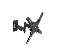 Tooq soporte de pared con brazo articulado para pantallas de 13”-43” - giratorio e inclinable - gestion de cables - peso max 20kg - vesa max. 200x200mm - color negro