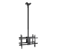 Soporte de Techo Giratorio/ Inclinable/ Nivelable TooQ LPCE2286TSLI-XL-B para 2 TV de 43-86'/ hasta 100kg