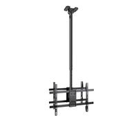 Soporte de Techo Extensible, Inclinable y Giratorio para 2 Pantallas 43"-86", hasta 50 Kg de Peso por Pantalla, VESA hasta 600x400, Color Negro