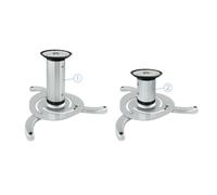 TooQ - SOPORTE UNIVERSAL DE TECHO GIRATORIO 360º PARA PROYECTOR PLATA