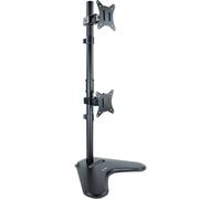 TooQ Soporte Vertical Inclinable Giratorio para 2 Monitores 17"-32" VESA 100x100 Máx. 9Kg