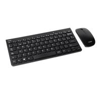 TOOQ TQKMW-3101-B - Teclado Compacto y Ratón Inalámbricos Slim, Silencioso, 2.4GHz, dpi Ajustable, USB Plug & Play, Compatible Windows y Mac, Negro