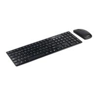 TOOQ TQKMW-3102-B - Teclado y Ratón Inalámbricos Slim, Silencioso, 2.4GHz, dpi Ajustable, USB Plug & Play, Compatible Windows y Mac, Negro