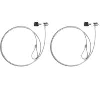 Tooq TQCLKC0025 - Cable de Seguridad con Llave para Portátiles, Plata, 1.5 Metros (Paquete de 2)