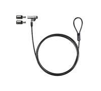 TOOQ TQCLKC0045-G - Cable de Seguridad de Ranura Tipo Nano con Llave para Portátiles 1.5 metros, Color Gris Oscuro