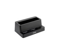 TOOQ TQDS-502B - Docking Station USB-C 3.2 Gen 2 Dos Bahías para SSD M.2 NVMe + Bahía para 2,5"- 3,5" para HDD + Clonador, Negro