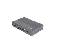 TOOQ TQE-2242G - Caja Externa para SSD M.2 NVMe/SATA con Hub 10 en 1, USB-C 3.2 Gen2, 2× USB-A 3.1 Gen2, USB-A 2.0, HDMI 2.0, RJ45 Gigabit, Lector SD/TF, Audio 3,5 mm y Carga PD 100 W, Gris