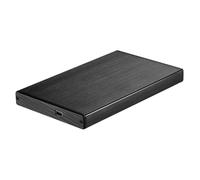 TooQ TQE-2527B - Carcasa para discos duros HDD de 2.5", (SATA I/II/III de hasta 9.5 mm de alto, USB 3.0), aluminio, indicador LED, color negro, 50 grs