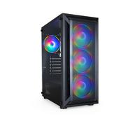 TOOQ TQGCC101-B - RAGNÄROK Caja Semitorre Gaming ATX/MicroATX/Mini-ITX, Cristal Templado, Incluye 4 Ventiladores RGB, Color Negro