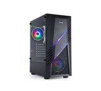 Caja BioHazard RGB ATX con vidrio templado (negro) - TOOQ