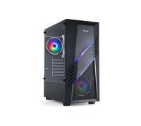 TOOQ TQGCC102-B - Caja de Juego «Biohazard» ATX/Micro-ATX/Mini-ITX Torre Media, Cristal Templado, Panel Frontal con RGB, Color