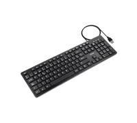 TOOQ TQK-2003-B - Teclado silencioso USB, 105 Teclas, Negro