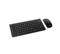 TOOQ TQKMW-3101-B - Teclado Compacto y Ratón Inalámbricos Slim, Silencioso, 2.4GHz, dpi Ajustable, USB Plug & Play, Compatible Windows y Mac, Negro