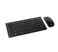 TOOQ TQKMW-3101-B - Teclado Compacto y Ratón Inalámbricos Slim, Silencioso, 2.4GHz, dpi Ajustable, USB Plug & Play, Compatible Windows y Mac, Negro