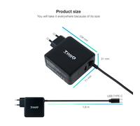 TooQ - TQLC-USBC65PD adaptador e inversor de corriente Interior 65 W Negro