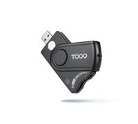 TooQ Lector de tarjetas DNIE SIM SD/TF USB-A Negro