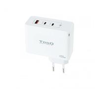 TOOQ TQWC-GANQC2PD100W - Cargador DE Pared GAN 2xUSB-C/PD + USB-A/QC 100W