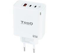 TooQ TQWC-GANQC2PD65WT Cargador de Pared 2xUSB-C/USB 2.0 65W Blanco