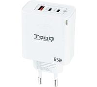Cargador Pared/viaje Gan 2xusb-c/pd + Usb-a/qc 65w Blanco Tooq
