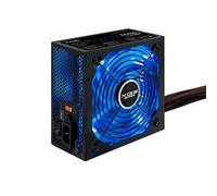 TooQ TQXGEII-600SAP - Fuente de alimentación Gaming (600W, PFC Activo, ATX 12V V2.31) Certificación 80 Plus Bronze, led Ventilador apagable, Color Negro