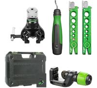 TOOSOA Abocardador Aire Acondicionado,Manual-Eléctrico de Doble Uso,Abocardador Métrico-Pulgada 6-19MM para Tubo de Cobre y Tubo de Aluminio, con Cortador y Escariador