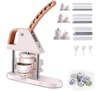 TOOSOAR Máquina de Chapas Profesional 300 Piezas (25/32/58mm) - Kit Crear Tus Propias Chapas Personalizadas en Plástico con Empuñadura Ergonomica