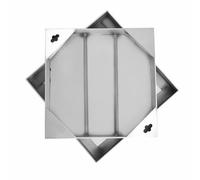 TOOSOAR Tapa de alcantarilla de 30 x 30 cm,Acero Iinoxidable Registro Empotrada y Marco,Tapa de Inspección, Invisible, para Interiores y Exteriores