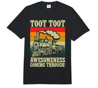 Toot Toot genialidad viniendo a través de Conductor de Tren Comfort Colors Adult Heavyweight T-Shirt
