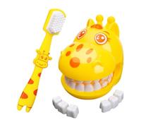 Tooth Brushing Toys - Toothbrush Simulation Dentist Play Set Pretend Play | Giraffe Toy Teeth Role Play Game, Homeschoollearning Toys, Funeducational Game, Kindergarten Kids, Tots, Children