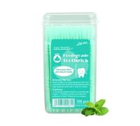 Tooth Care Picks, 100 Pieces Double-Head Fruit Flavoured Toothpicks With Stain Remover, Interdental Cleaner, Portable Hygiene Tools For Women Men Teens Adults Seniors - Ideal For Home, Office