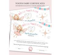 Tooth Fairy Certificates for Girls: A Notebook with 20 Full Color Tooth Fairy Certificates for First Tooth