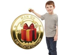 Tooth Fairy Coin, Lost Teeth, Commemorative Reward Coin, 1.77 Inches Fun Souvenir for Girls and Boys, Home Decoration Celebrating Childhood Traditions Milestones