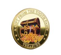 Tooth Fairy Coin, Lost Teeth Reward, 1.77 Inches Fun Childhood Tradition, Commemorative Souvenir for Girls, Boys, Home Decoration, Sentimental Souvenir and Memorable Rewards