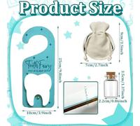 Tooth Fairy Door Hanger - Loss Of Milk Teeth Keepsaker, Wooden Door Hangers Kids Tooth Holde, Doorknob Ornaments, Boys Girls Lost Teeth Pickup Pouch For Kindergarten And Home Use