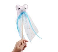 Tooth Fairy Wand - Soft Performance Prop, Fairy Costume Accessory, Non Woven Fabric with Glitter Handle, Kids Cosplay Wand Playtime, Tooth Fairies for School Shows Nursery