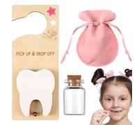 Tooth Holder Pouch, Baby Teeth Saver Keepsake Bag, Soft Souvenir Storage, Adorable Fairy Organizer for Kids, Memory Gift Pouches, Childhood, Bedroom, Nursery, Bookshelf, Display, 3.9×9.8 Inches
