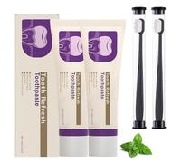 Tooth Refresh Toothpaste,Tooth Restore Toothpaste with Hydroxyapatite,Freshen Breath Whitening,Natural Oral Care&Enamel Repair,Helps Remove Coffee,Tea&Wine Stain,Fresh Minty Gel for Men Women 100g (2)