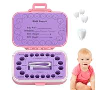 Tooth Storage Box - Baby Holds 20 Shed Teeth Dustproof Rainbow impermeable con Tweezers, A Lanugo Bottle, Cotton Ball For Kids