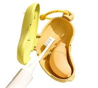 Toothbrush Cases,Cute Banana Shaped Portable Pouch with Built-in Toothpaste Dispenser Organizer | Toothbrush Holder Travel,for Cruise Countertop Sink Vanity Shower Restroom Home
