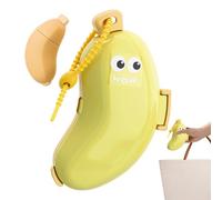 Toothbrush Holder for Travel | Cute Banana Shaped Portable Organizer with Built-in Toothpaste Dispenser | Toothbrush Case | for Cruise Countertop Sink Vanity Shower Restroom Home