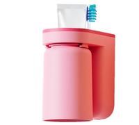 Toothbrush Holder Wall Mounted - Adhesive Wall Shower Toothbrush Rack | Bathroom Accessories Organizer with Strong Self-Adhesive, No Drill Needed, for Toothpaste,Cup, Razor, Space Saving Storage for B