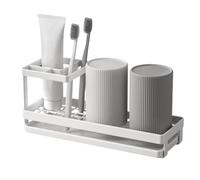 Toothbrush Holders For Bathrooms - 4 Slots Rustproof Metal Storage Holder