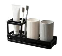 Toothbrush Holders | Rustproof Metal 4 Slots Storage Holder with Drainage